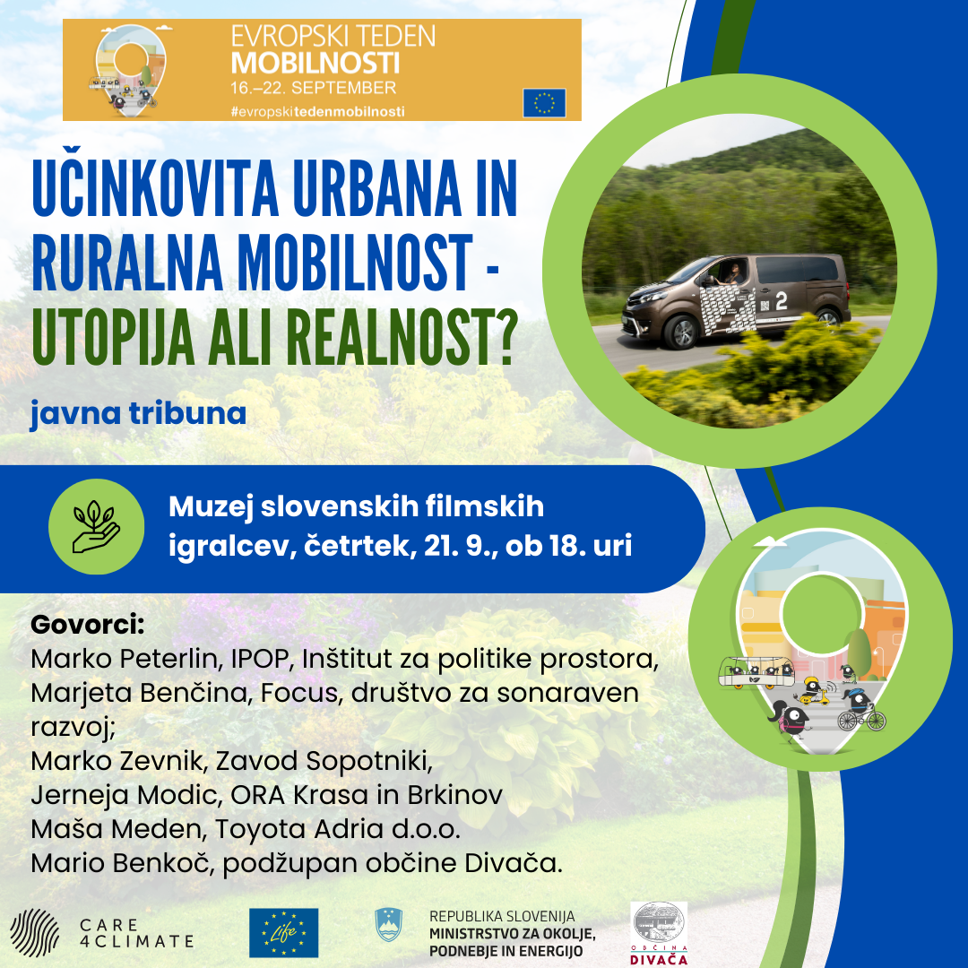 učinkovita urbana ali ruralna mobilnost